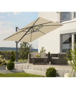 Schneider Ampelschirm Rhodos Smart, Quadratisch, Ca. B300/T300 Cm -Gardena Store 6953384 WE MO 001 SchneiderAmpelschirmRhodosSmartnatur