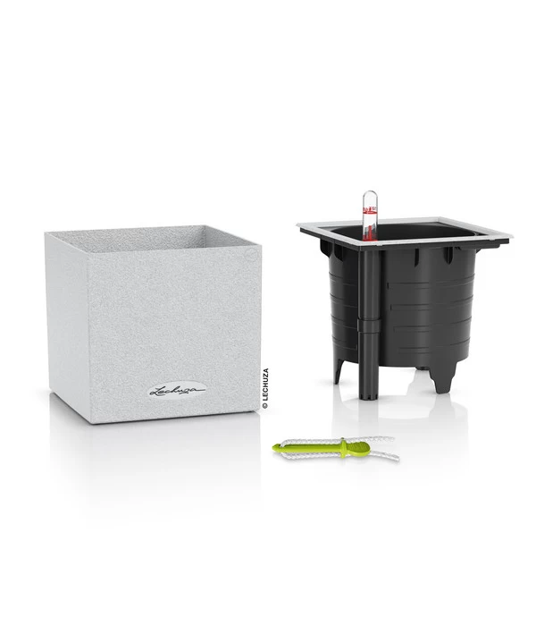 LECHUZA® Kunststoff-Topf Canto Stone, Eckig, Ca. B14/H13,5/T14 Cm 4 LECHUZA® Kunststoff-Topf Canto Stone, Eckig, Ca. B14/H13,5/T14 Cm – Bild 4