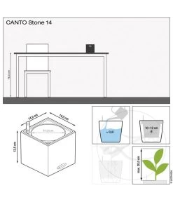 LECHUZA® Kunststoff-Topf Canto Stone, Eckig, Ca. B14/H13,5/T14 Cm 6 LECHUZA® Kunststoff-Topf Canto Stone, Eckig, Ca. B14/H13,5/T14 Cm -Gardena Store 6963136 WE IG 001 LechuzaCantoStone14
