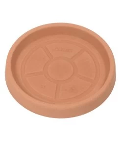 Farmet New Kunststoff-Topf Festonato, Rund, Terrakotta, Inkl. Untersetzer -Gardena Store 6965198 6965289 6965495 6965750 6967012 6965446 WE DE 001 FarmetTopfFestonatoRundUntersetzer