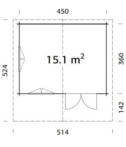 Palmako Gartenhaus Helena, Ca. B514/H285/T524 Cm 5 Palmako Gartenhaus Helena, Ca. B514/H285/T524 Cm -Gardena Store 6975031 WE BG 001 BlockbohlenhausHelenaNatur