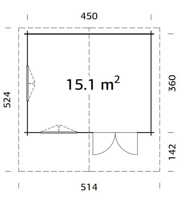 Palmako Gartenhaus Helena, Ca. B514/H285/T524 Cm 3 Palmako Gartenhaus Helena, Ca. B514/H285/T524 Cm – Bild 3