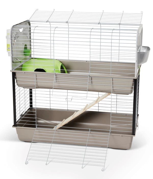 SAVIC Nagerheim Caesar 3 Double, Grau, Ca. B100/H97/T50 Cm 5 SAVIC Nagerheim Caesar 3 Double, Grau, Ca. B100/H97/T50 Cm – Bild 5