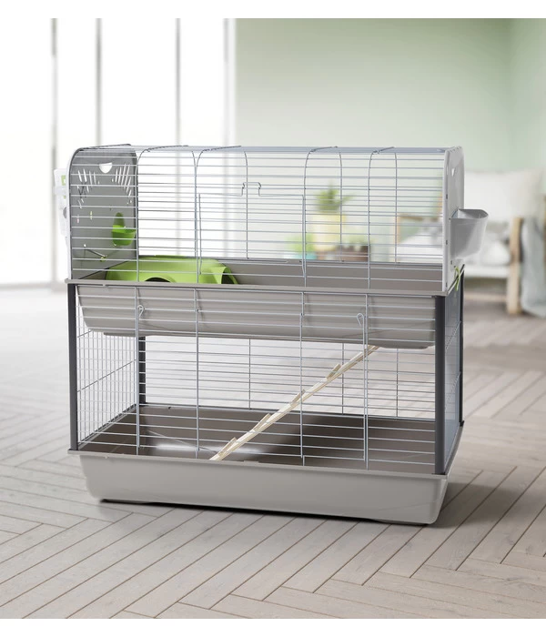 SAVIC Nagerheim Caesar 3 Double, Grau, Ca. B100/H97/T50 Cm 2 SAVIC Nagerheim Caesar 3 Double, Grau, Ca. B100/H97/T50 Cm – Bild 2