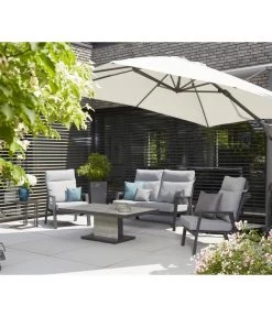 Siena Garden Ampelschirm Sunset N+, Quadratisch, Ca. B300/T300 Cm -Gardena Store 6988075 WE MO 001 SienaGardenAmpelschirmSunsetN300x300cmGrau