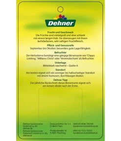 Herbstbirne 'Conference' -Gardena Store 7625908 HerbstbirneConference Etikett 2