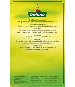 Herbstapfel 'Gravensteiner' -Gardena Store 7657398 HerbstapfelGravensteiner Etikett 2