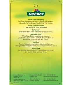 Dehner Pfirsich 'Roter Weinbergpfirsich' -Gardena Store 7745607 RoterWeinbergpfirsich Etikett 2
