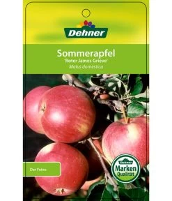 Sommerapfel 'Roter James Grieve' -Gardena Store 7745730 SommerapfelRoterJamesGrieve Etikett 1