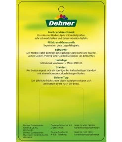 Herbstapfel 'Rubinola' -Gardena Store 7747165 HerbstapfelRubinola Etikett 2