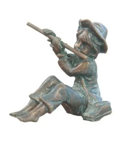 Rottenecker Bronze-Flötenspieler Hans, 17 X 14,4 X 15 Cm