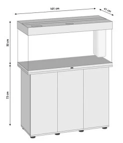 JUWEL® AQUARIUM Kombination Rio 180 LED, 180 L, Ca. B101/H123/T41 Cm -Gardena Store M200005227 WE BG 001JuwelRio180Masse1