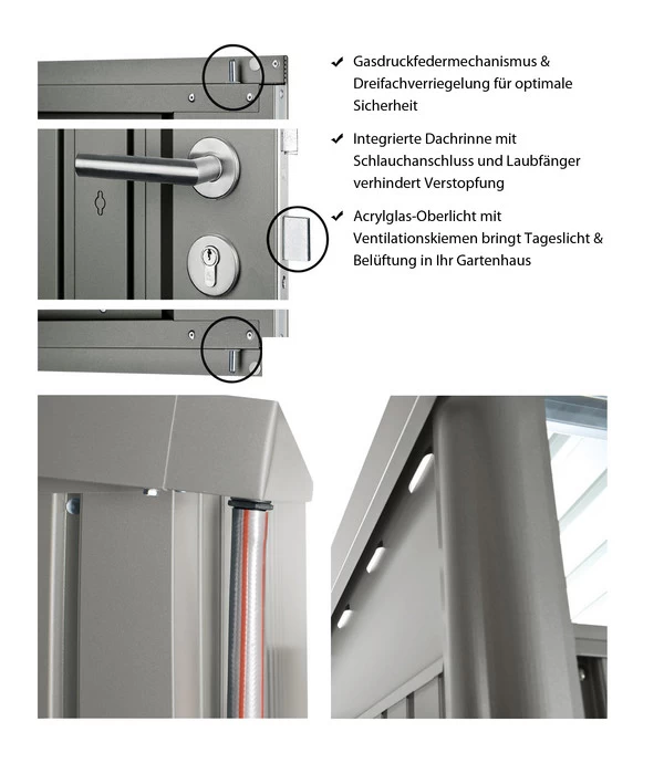Biohort Gerätehaus AvantGarde® Gr. A3, Ca. B180/H218/T300 Cm 2 Biohort Gerätehaus AvantGarde® Gr. A3, Ca. B180/H218/T300 Cm – Bild 2