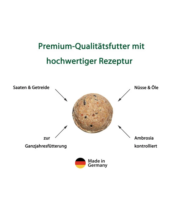 Dehner Natura Wildvogelfutter Meisen-Knödel, Mit Netz, 2 X 100 Stk. Je 100 G 8 Dehner Natura Wildvogelfutter Meisen-Knödel, Mit Netz, 2 X 100 Stk. Je 100 G – Bild 8